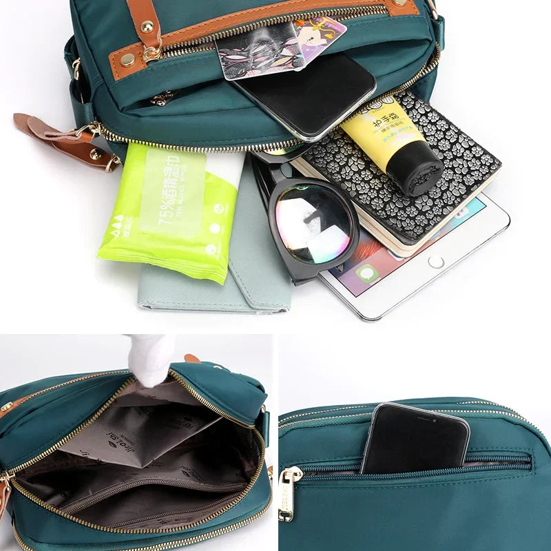 Nobl Travel Nylon Crossbody Bag – Lightweight Waterproof Shoulder Bag for Women