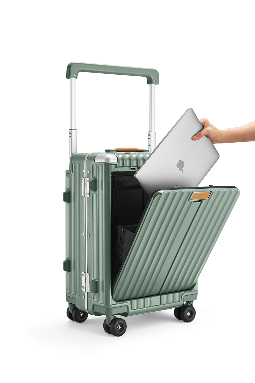 Nobl Travel Elite Wide Handle Carry On Suitcase with TSA Locks and Laptop Compartment