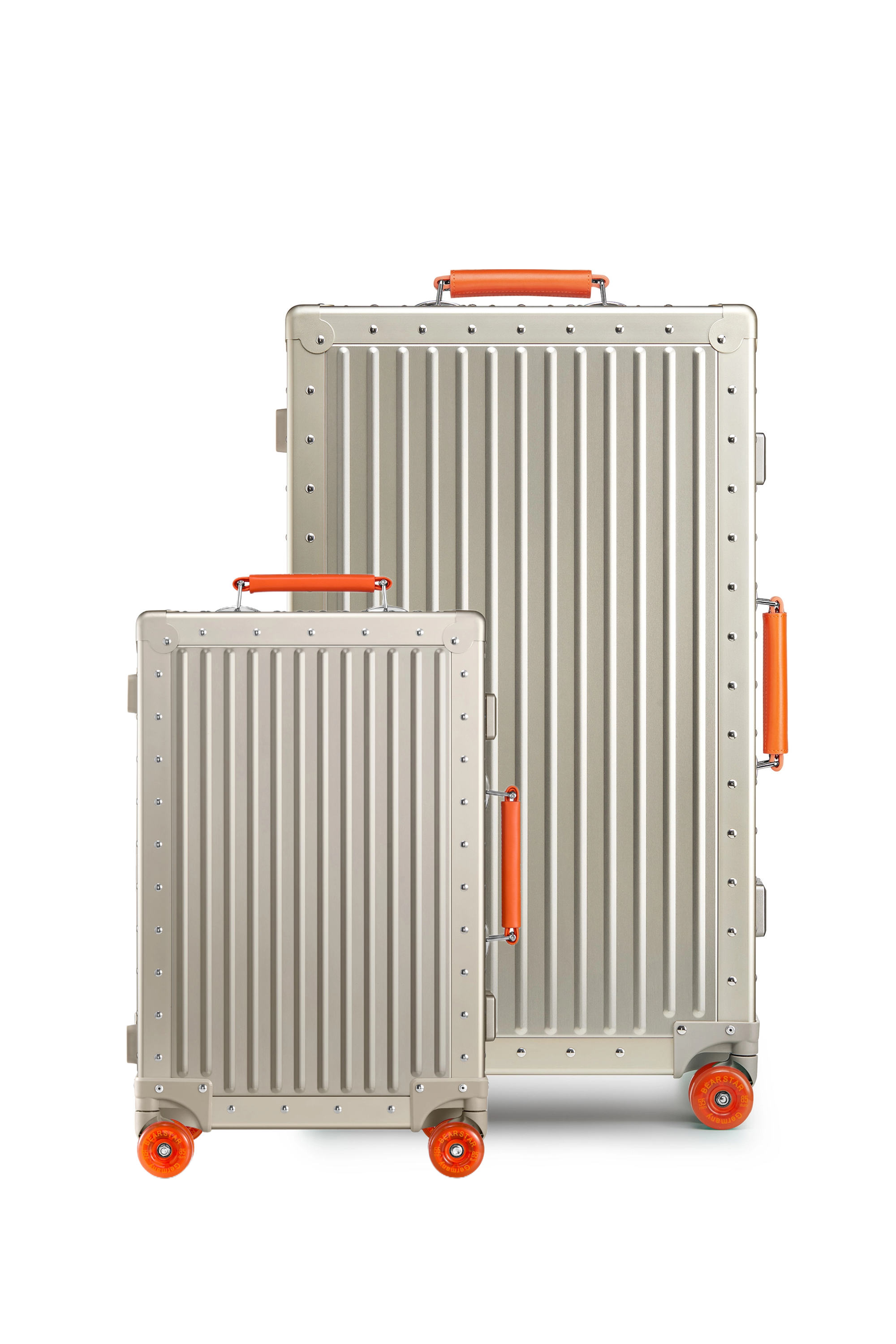 Nobl Travel Essential Aluminum Luggage Set 22 Inch Carry On and 28 Inch Checked Suitcase