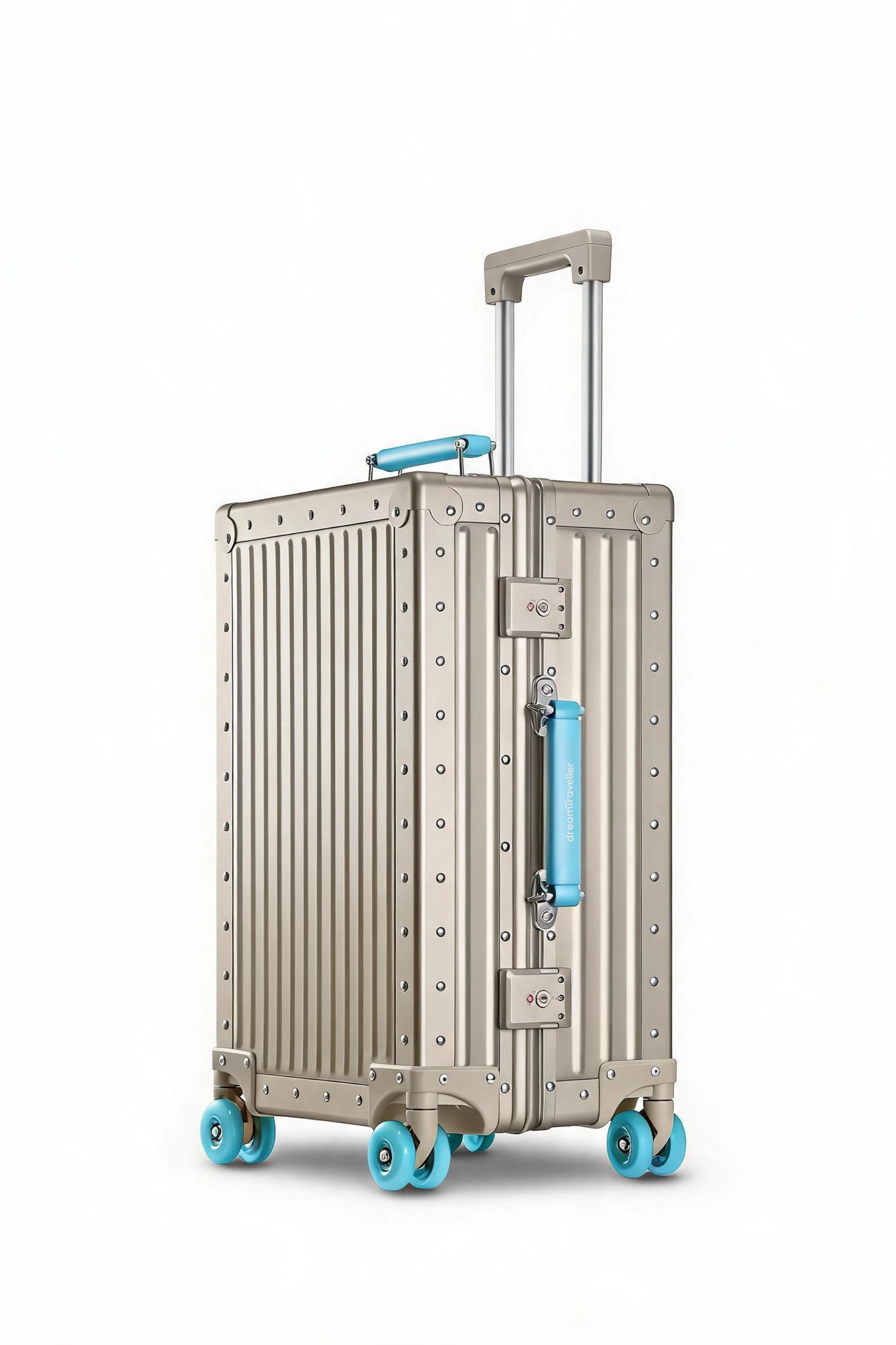 Nobl Travel Classic Aluminum Luggage Collection with Carry On and Checked Suitcases