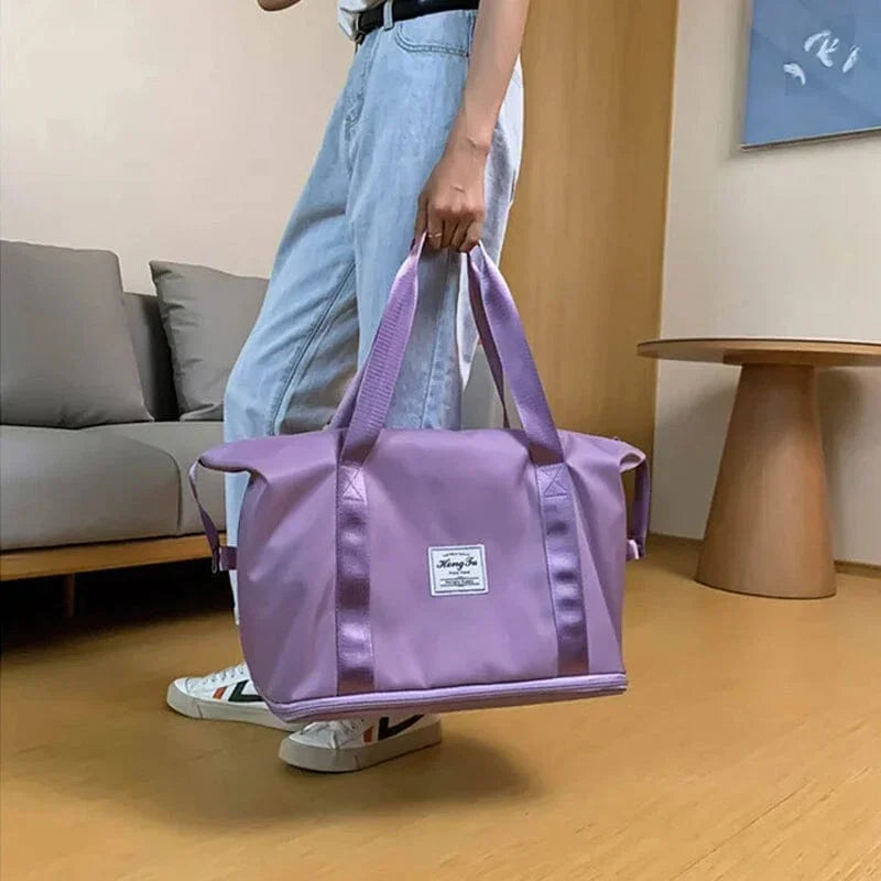 Nobl Travel Double Layer Travel Duffel Bag – Waterproof Wet & Dry Separation Gym and Weekend Bag