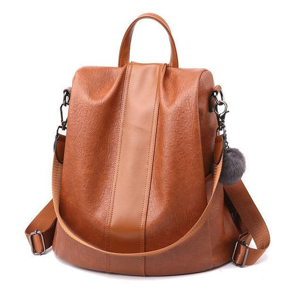 Nobl Travel Anti Theft Women’s Backpack with Synthetic Leather and Multiple Compartments