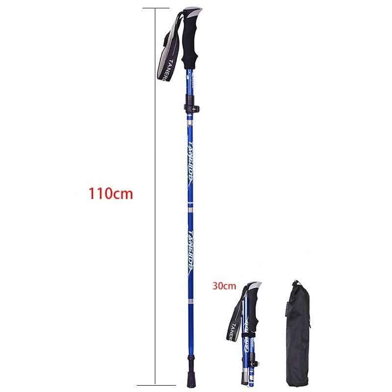 Nobl Travel Adjustable Hiking Sticks with Anti Slip Tips and Ergonomic Handles