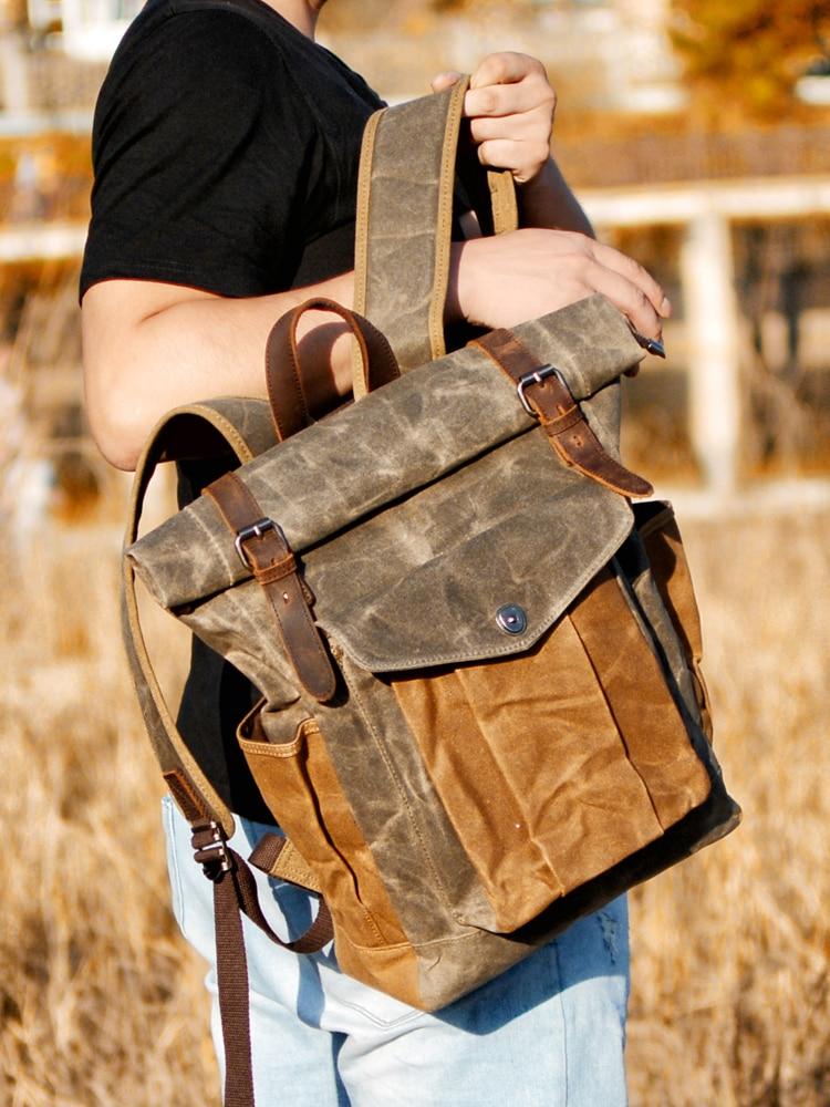 Nobl Travel Vintage Canvas Backpack for Men