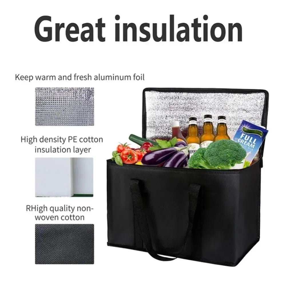 Nobl Travel Insulated Cooler Bag with Aluminum Foil Lining for Picnics and Travel
