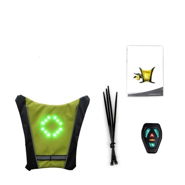 Nobl Travel Wireless Cycling Signal Light Vest – Waterproof LED Safety Backpack for Night Riding