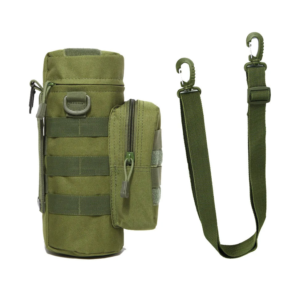 Nobl Travel Tactical MOLLE Water Bottle Bag – Waterproof Nylon Outdoor Utility Pouch