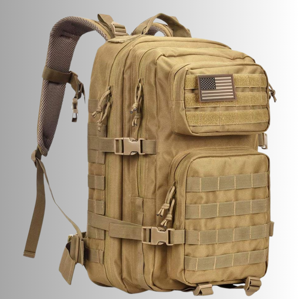 Nobl Travel 40L Tactical Backpack with MOLLE System and Water Resistant Oxford Fabric