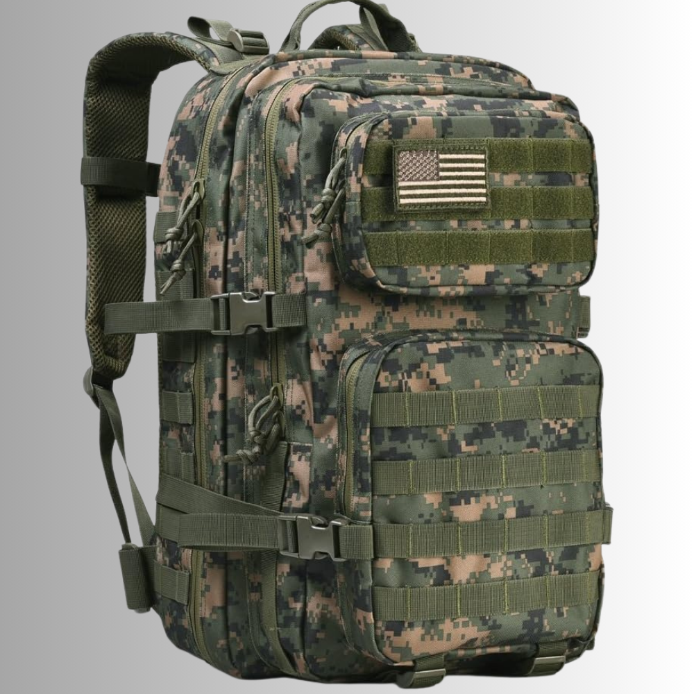 Nobl Travel 40L Tactical Backpack with MOLLE System and Water Resistant Oxford Fabric