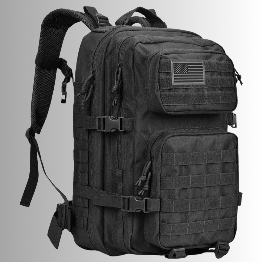 Nobl Travel 40L Tactical Backpack with MOLLE System and Water Resistant Oxford Fabric