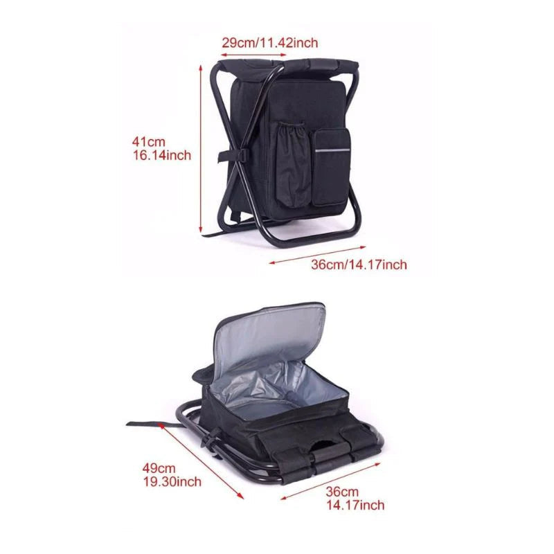 Nobl Travel Backpack Chair – 3-in-1 Foldable Outdoor Chair, Cooler Bag & Hiking Backpack