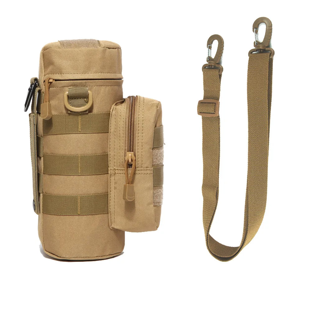 Nobl Travel Tactical MOLLE Water Bottle Bag – Waterproof Nylon Outdoor Utility Pouch