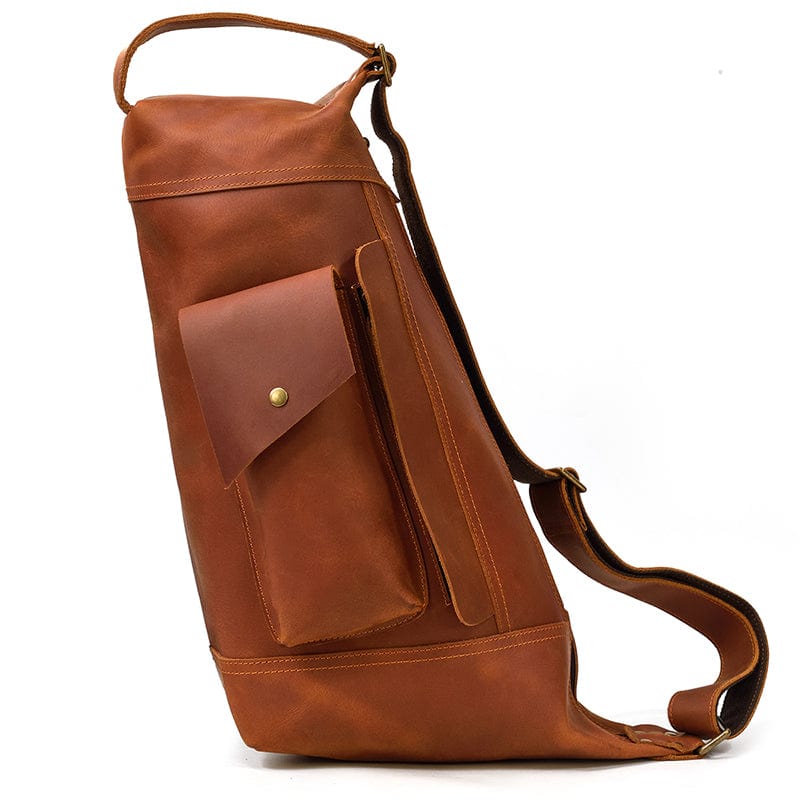Nobl Travel Crazy Horse Leather Backpack – Handmade Vintage Laptop Travel Bag for Men