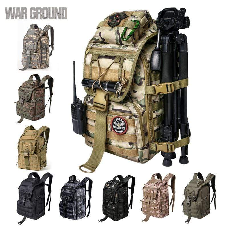 Nobl Travel Men’s Tactical Backpack – 40L Waterproof Hiking Backpack with Multi-Pocket Storage