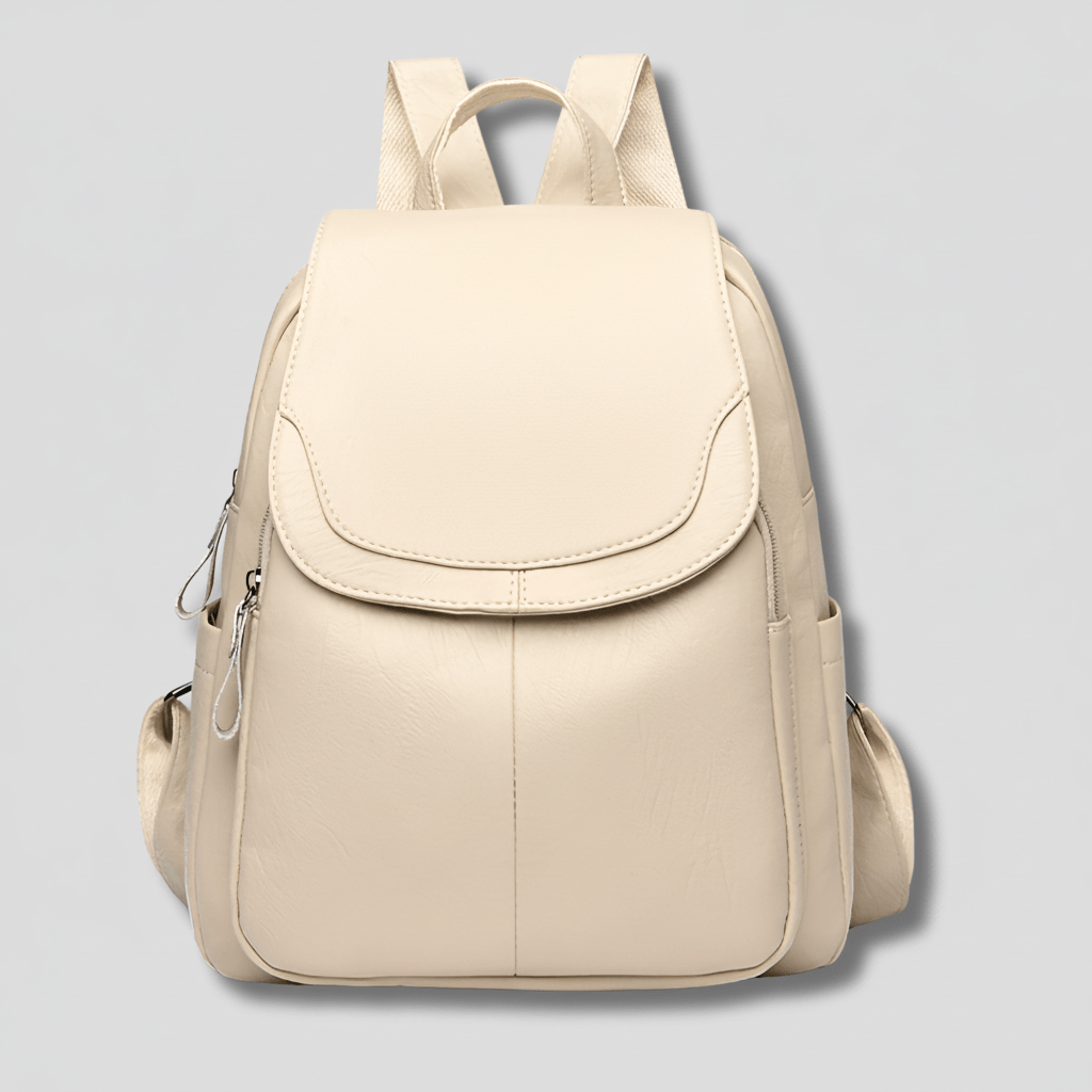 Nobl Travel Women’s Leather Backpack with Anti-Theft Design and Multiple Compartments