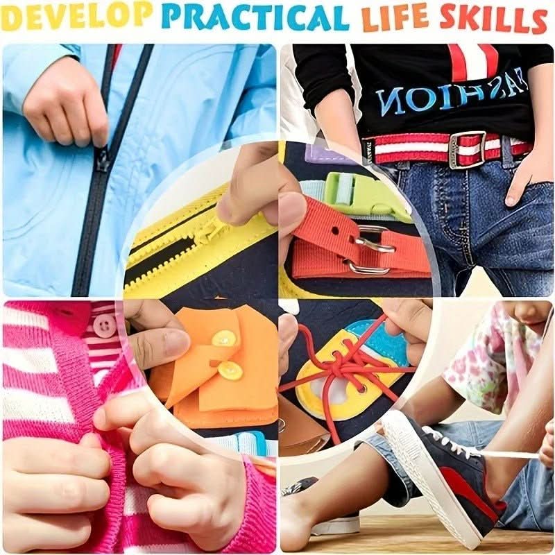 Nobl Travel WonderTots Montessori Sensory Book with Interactive Felt Learning Activities for Kids