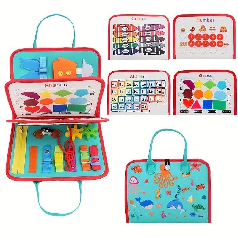 Nobl Travel WonderTots Montessori Sensory Book with Interactive Felt Learning Activities for Kids