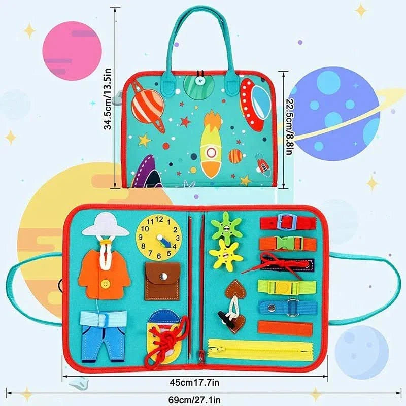 Nobl Travel WonderTots Montessori Sensory Book with Interactive Felt Learning Activities for Kids