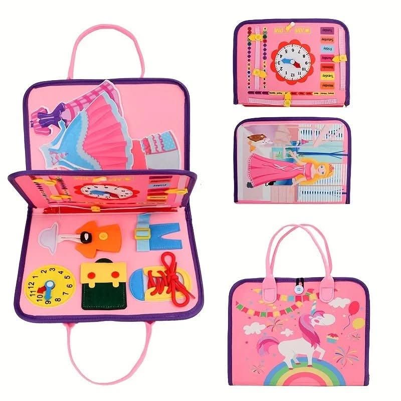 Nobl Travel WonderTots Montessori Sensory Book with Interactive Felt Learning Activities for Kids