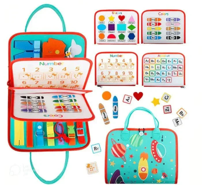 Nobl Travel WonderTots Montessori Sensory Book with Interactive Felt Learning Activities for Kids