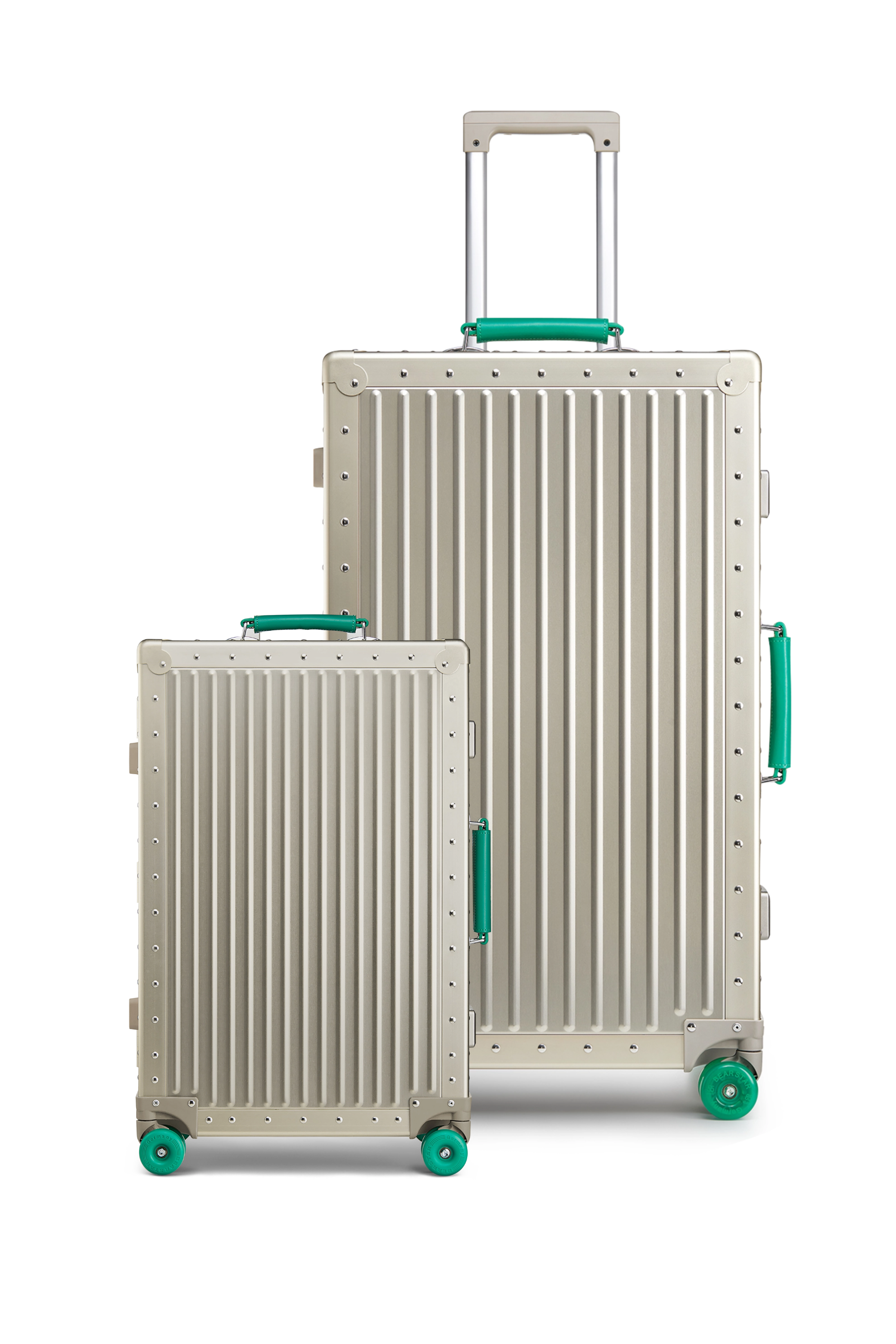 Nobl Travel Aluminum Luggage Set 20" Carry On and 30" Checked Suitcase