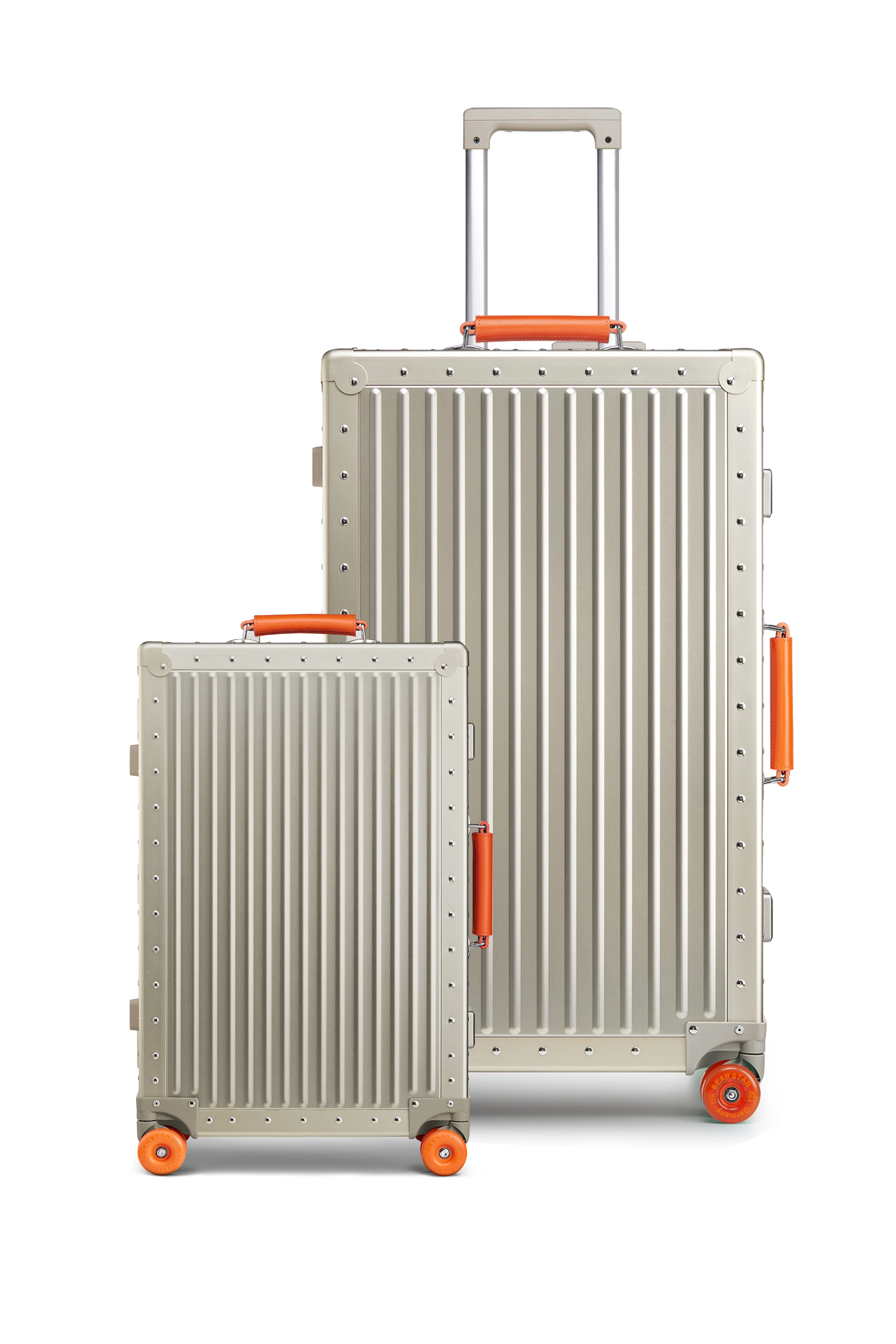 Nobl Travel Aluminum Luggage Set 20" Carry On and 30" Checked Suitcase
