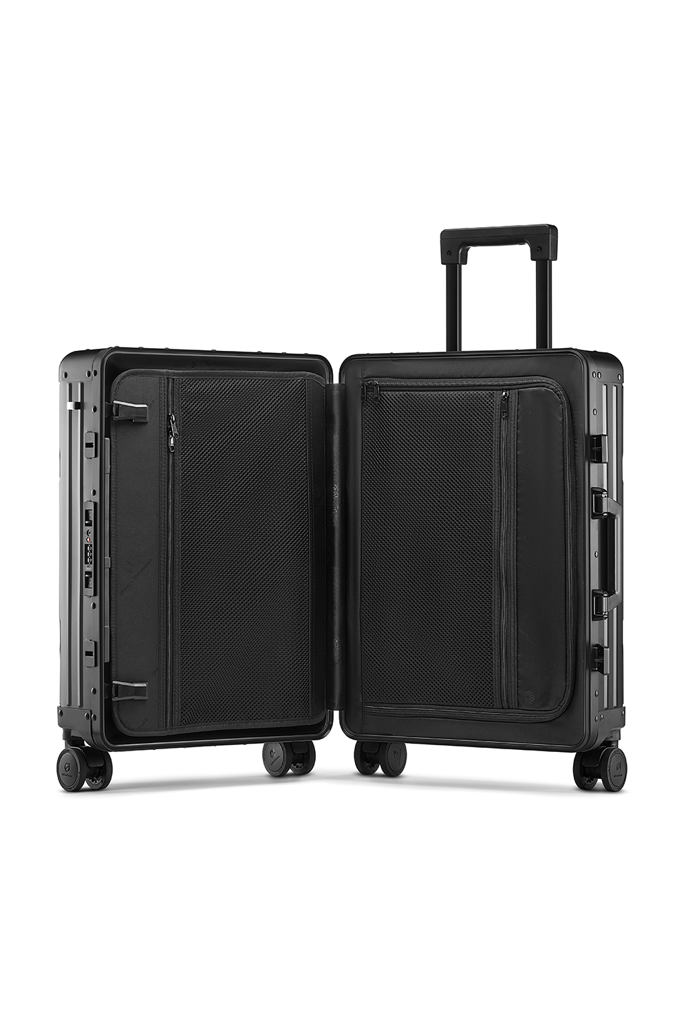 Nobl Travel High End Aluminum Carry On Suitcase with TSA Locks and Fingerprint Lock