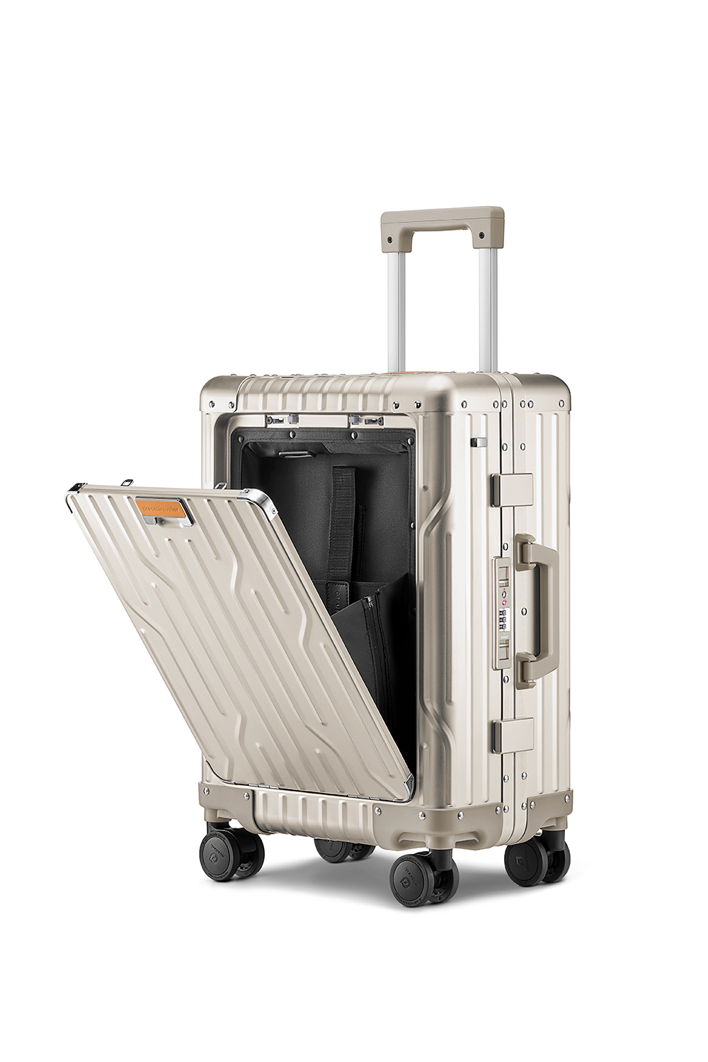 Nobl Travel High End Aluminum Carry On Suitcase with TSA Locks and Fingerprint Lock