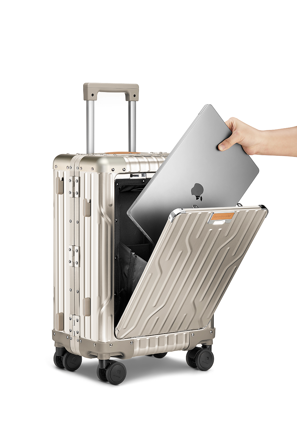 Nobl Travel High End Aluminum Carry On Suitcase with TSA Locks and Fingerprint Lock