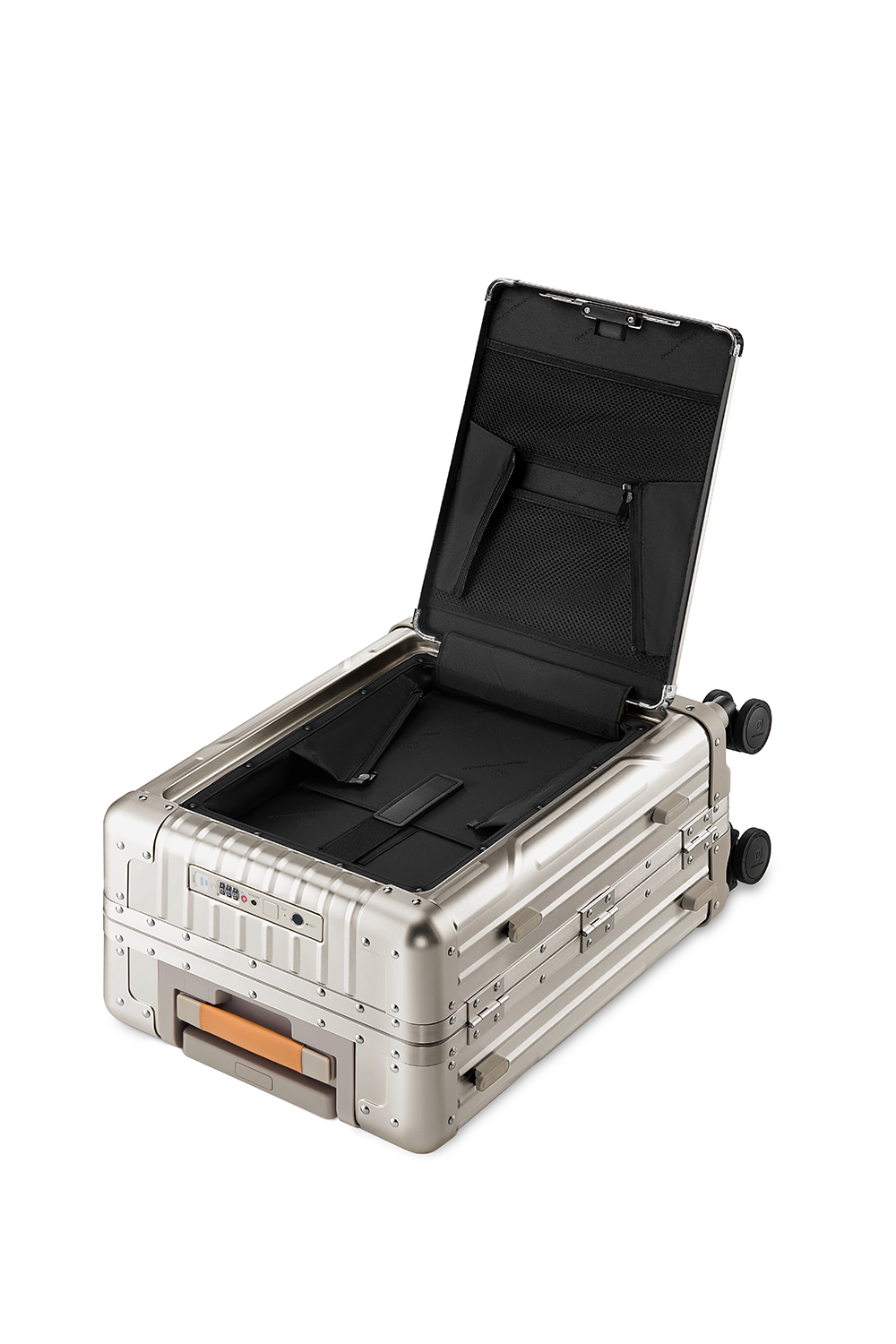 Nobl Travel High End Aluminum Carry On Suitcase with TSA Locks and Fingerprint Lock