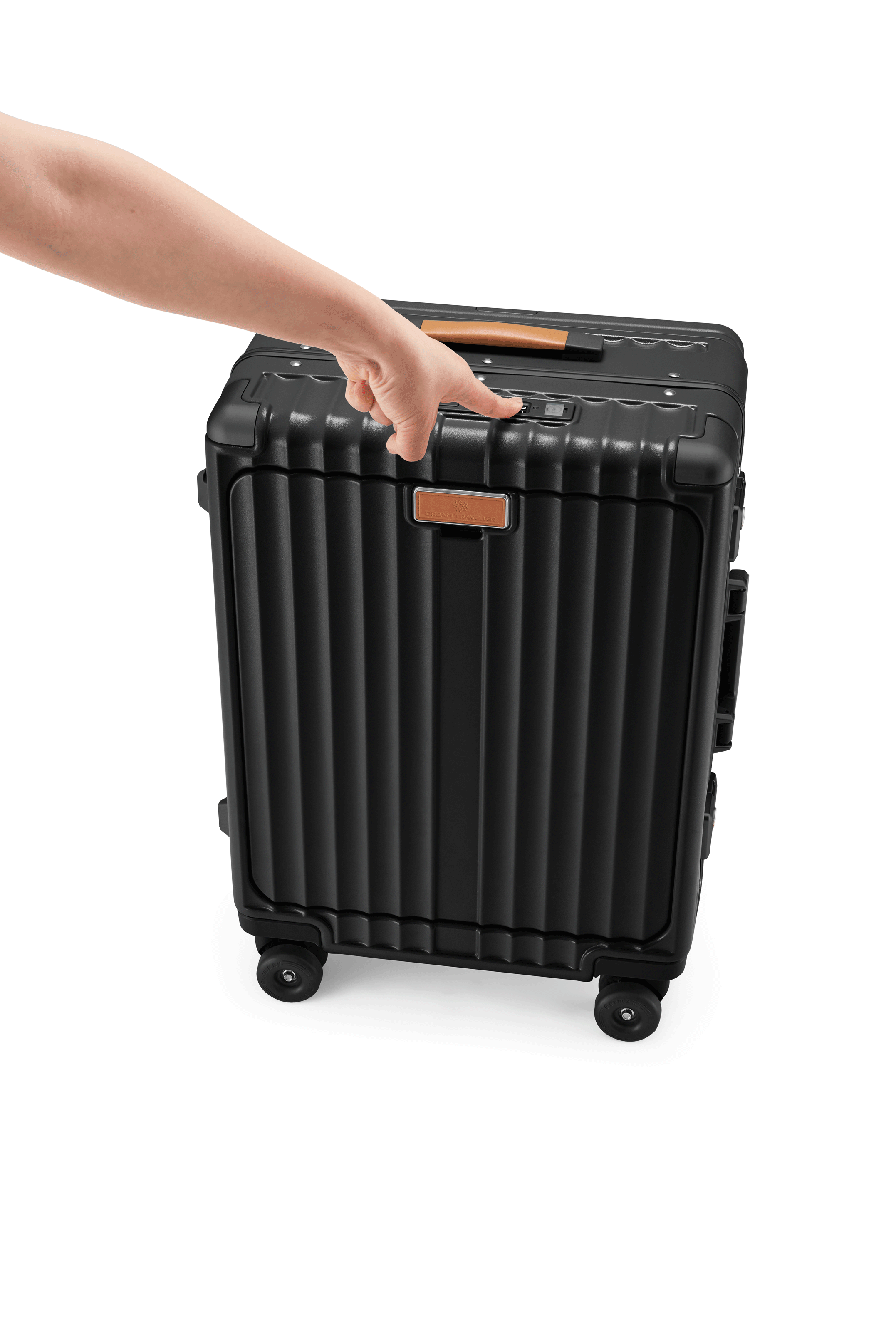 Nobl Travel Elite Wide Handle Carry On Suitcase with TSA Locks and Laptop Compartment