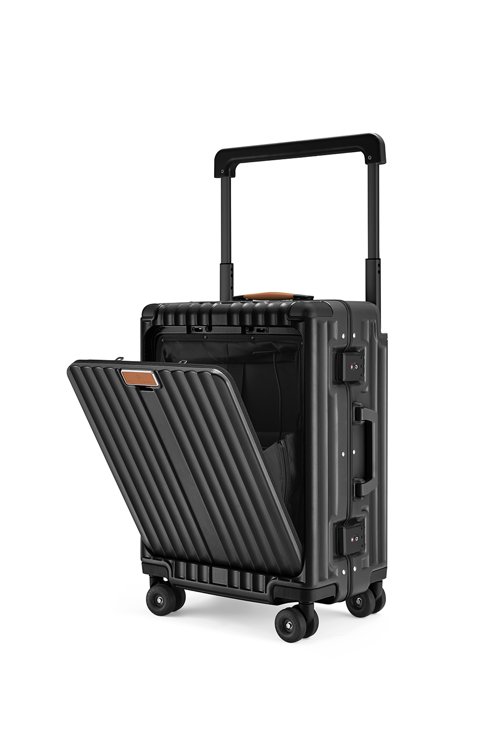 Nobl Travel Elite Wide Handle Carry On Suitcase with TSA Locks and Laptop Compartment