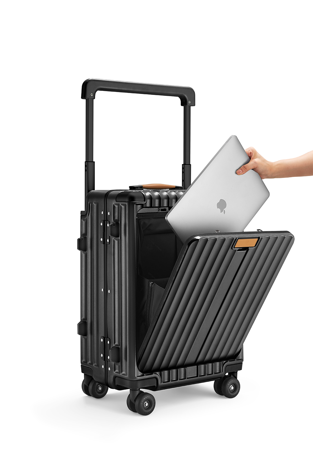 Nobl Travel Elite Wide Handle Carry On Suitcase with TSA Locks and Laptop Compartment