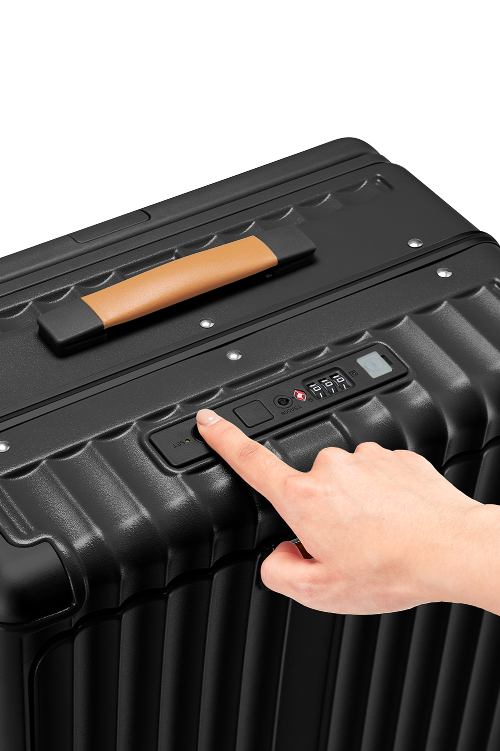 Nobl Travel Elite Wide Handle Carry On Suitcase with TSA Locks and Laptop Compartment