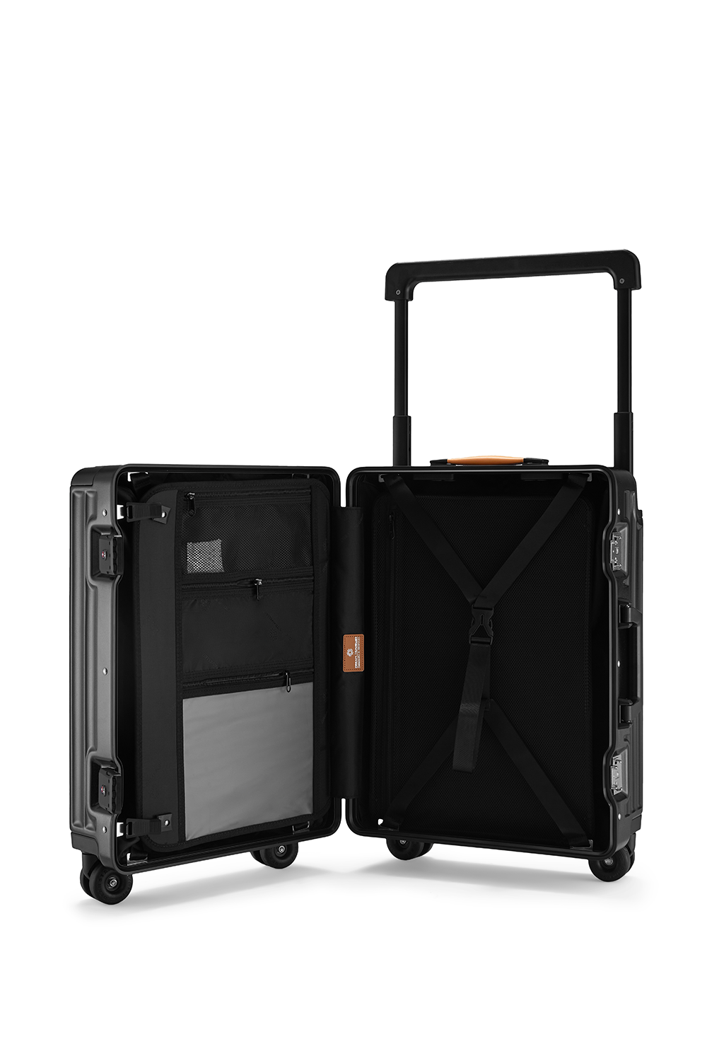 Nobl Travel Elite Wide Handle Carry On Suitcase with TSA Locks and Laptop Compartment