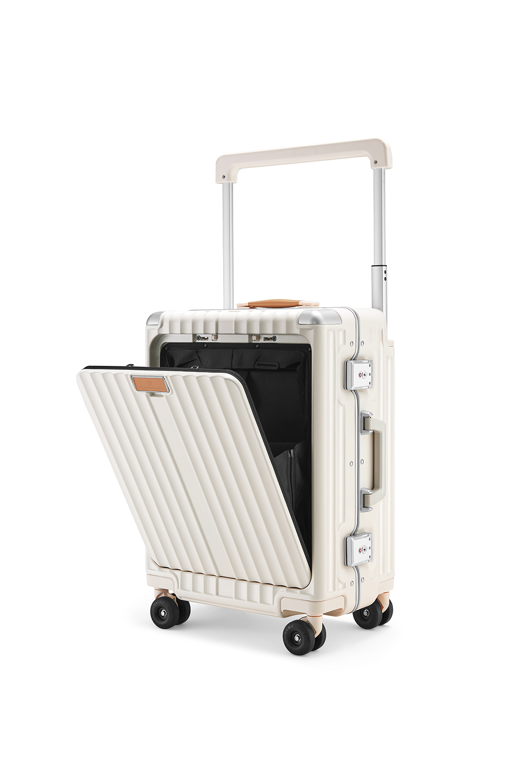 Nobl Travel Elite Wide Handle Carry On Suitcase with TSA Locks and Laptop Compartment