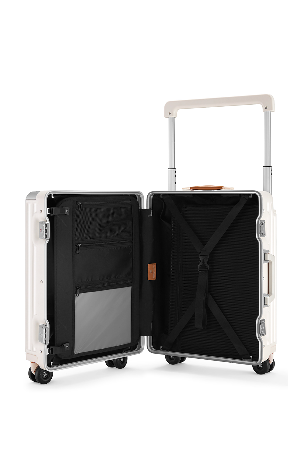 Nobl Travel Elite Wide Handle Carry On Suitcase with TSA Locks and Laptop Compartment