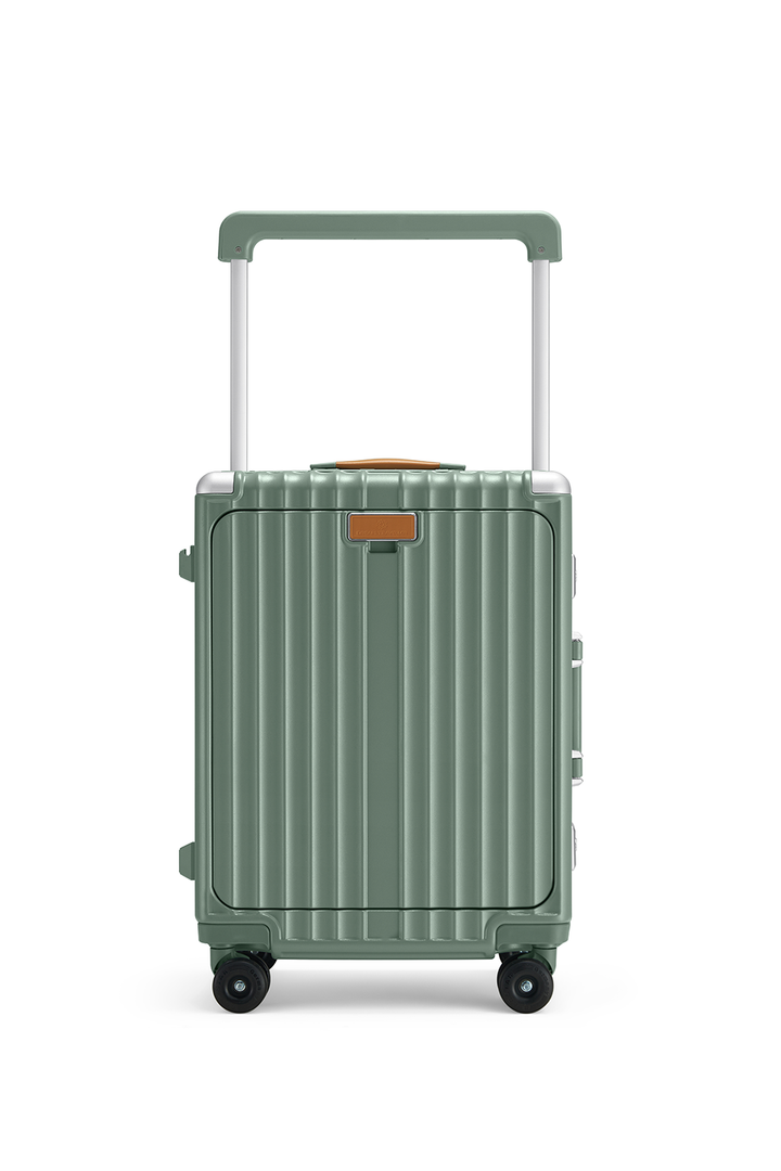 Nobl Travel Elite Wide Handle Carry On Suitcase with TSA Locks and Laptop Compartment