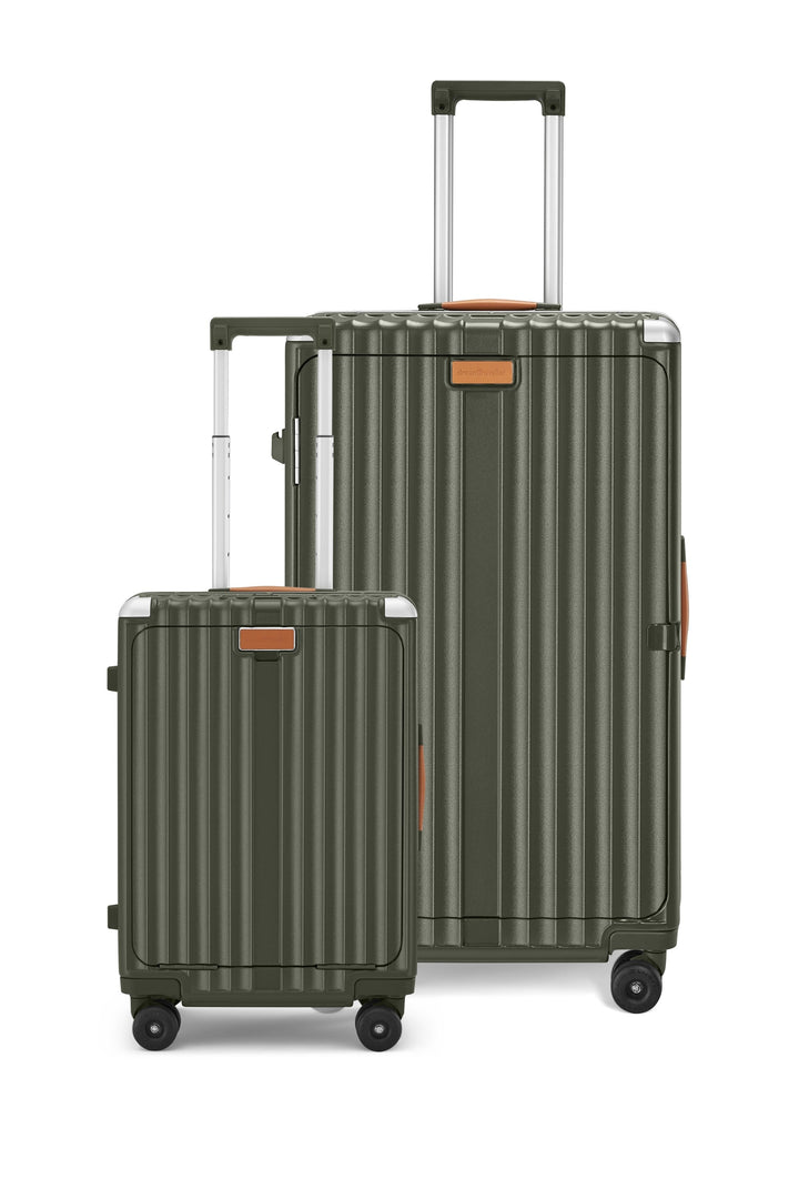 Nobl Travel Overpacker Luggage Set 20 Inch Carry On and 30 Inch Checked Suitcase