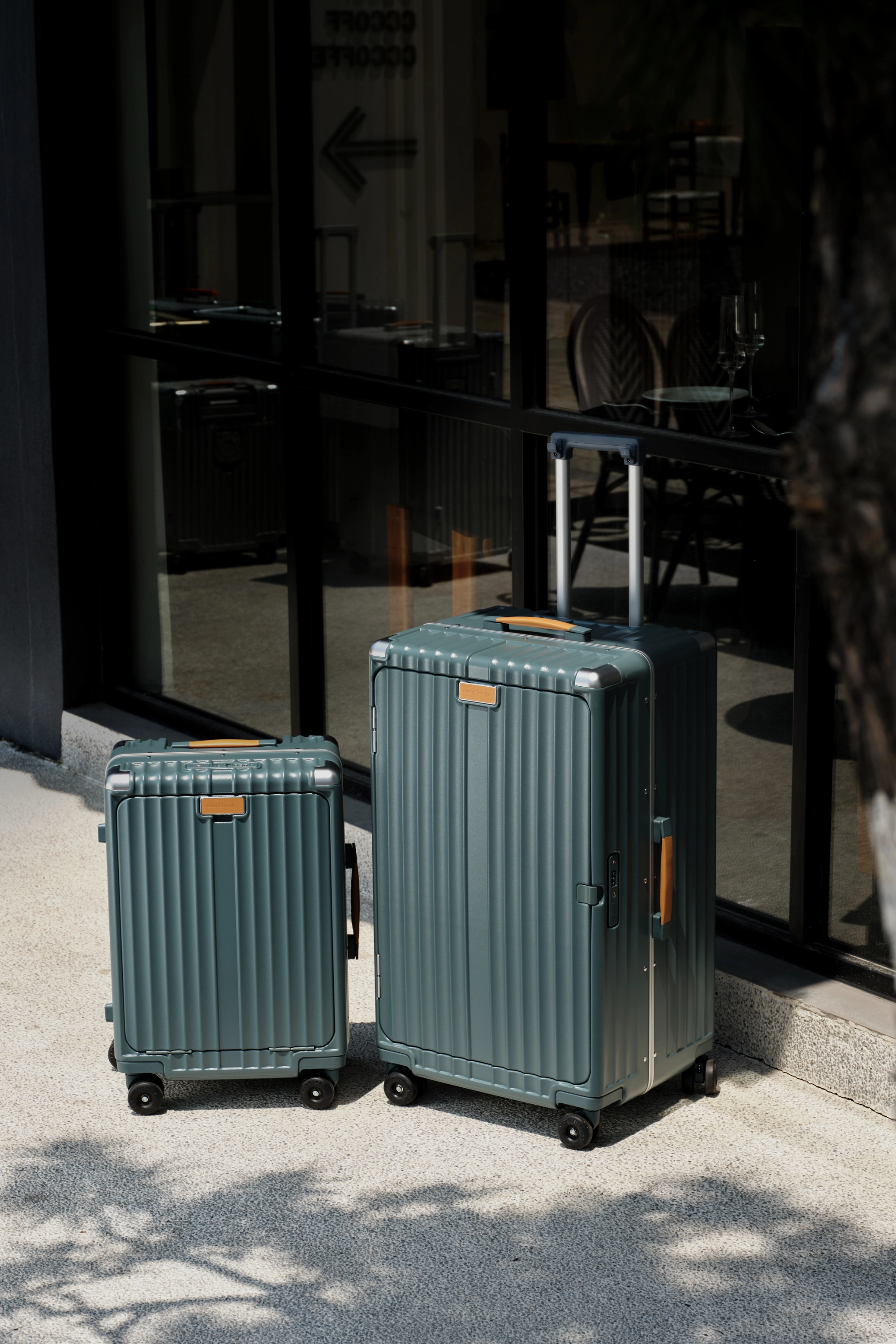 Nobl Travel Overpacker Luggage Set 20 Inch Carry On and 30 Inch Checked Suitcase
