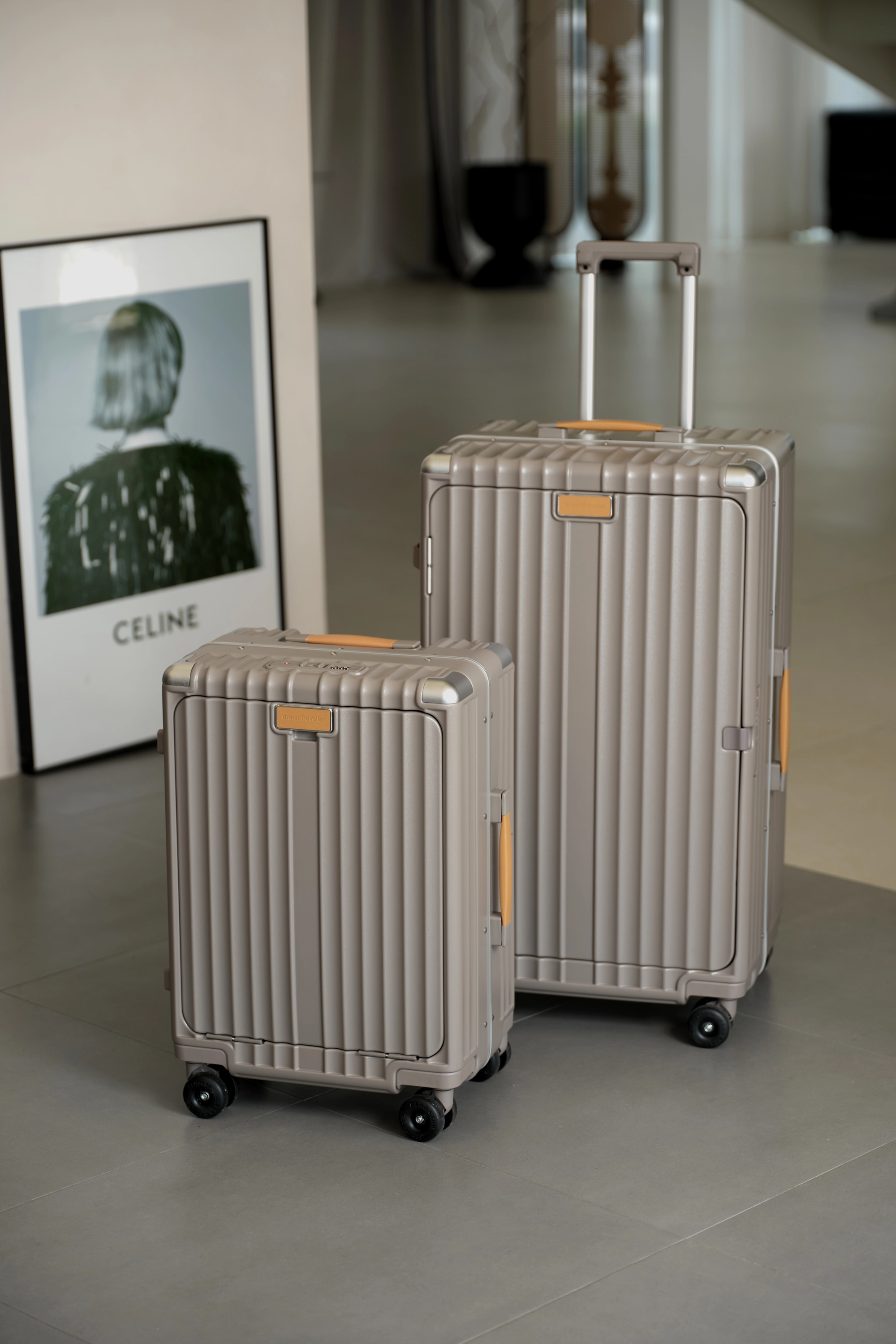 Nobl Travel Overpacker Luggage Set 20 Inch Carry On and 30 Inch Checked Suitcase