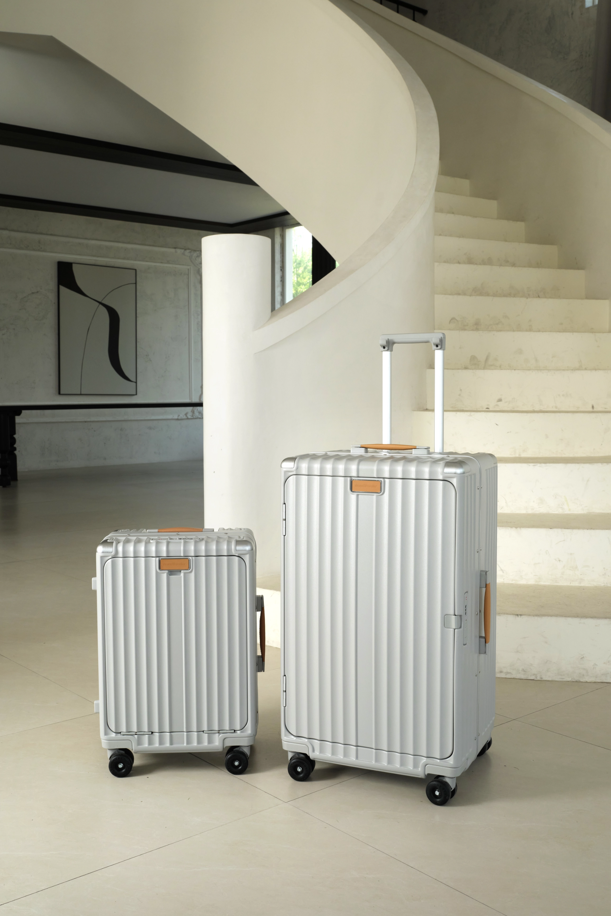 Nobl Travel Overpacker Luggage Set 20 Inch Carry On and 30 Inch Checked Suitcase