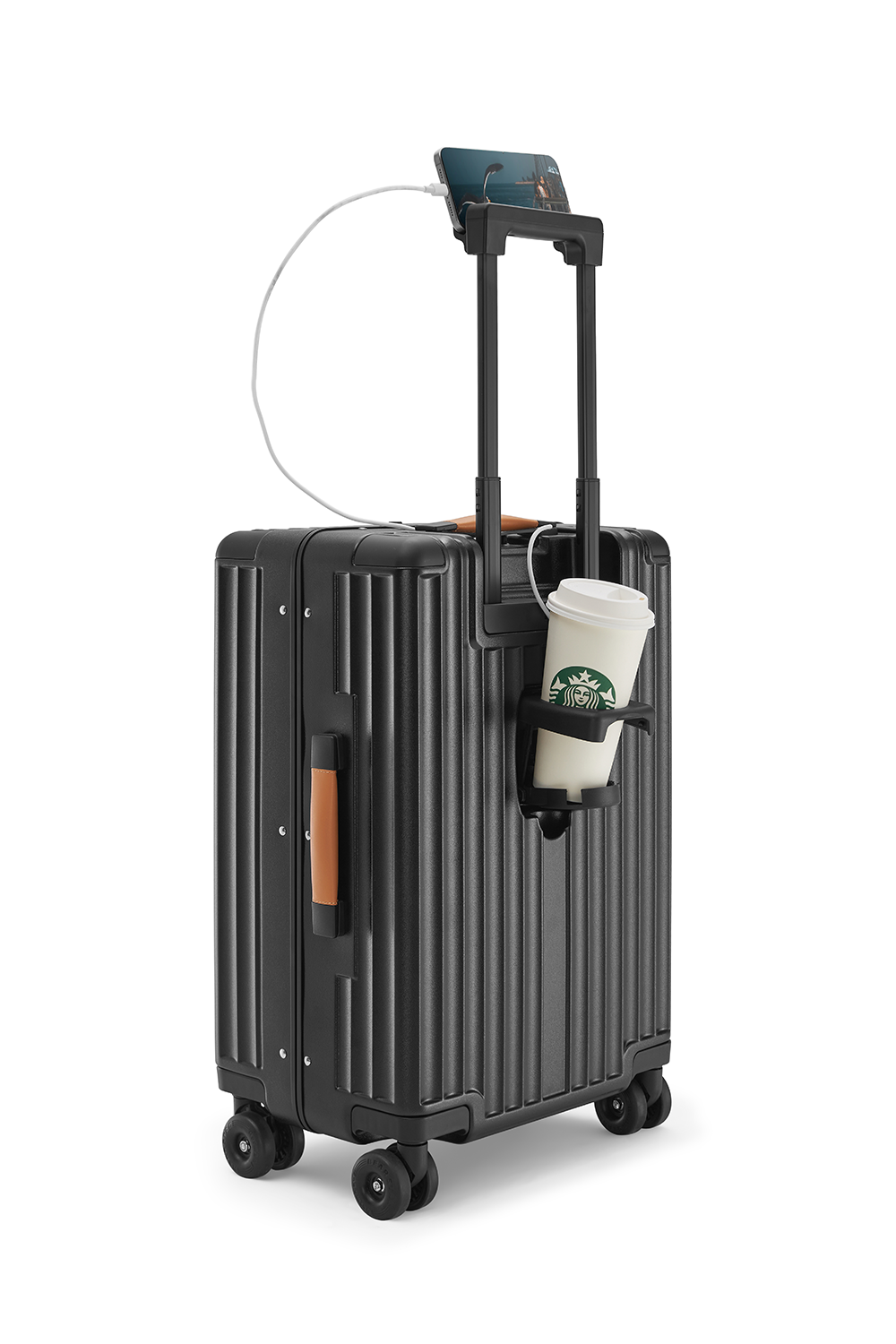Nobl Travel Standard Carry On Suitcase 20 Inch with USB Port and TSA Lock