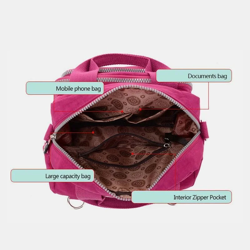 Nobl Travel Multifunctional Crossbody Bag – Lightweight Nylon Shoulder Bag for Everyday Use