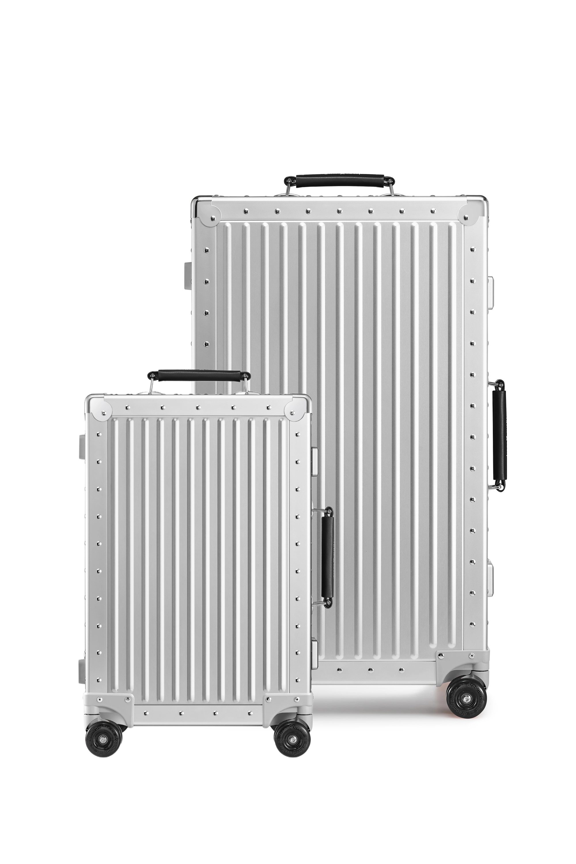 Nobl Travel Essential Aluminum Luggage Set 22 Inch Carry On and 28 Inch Checked Suitcase