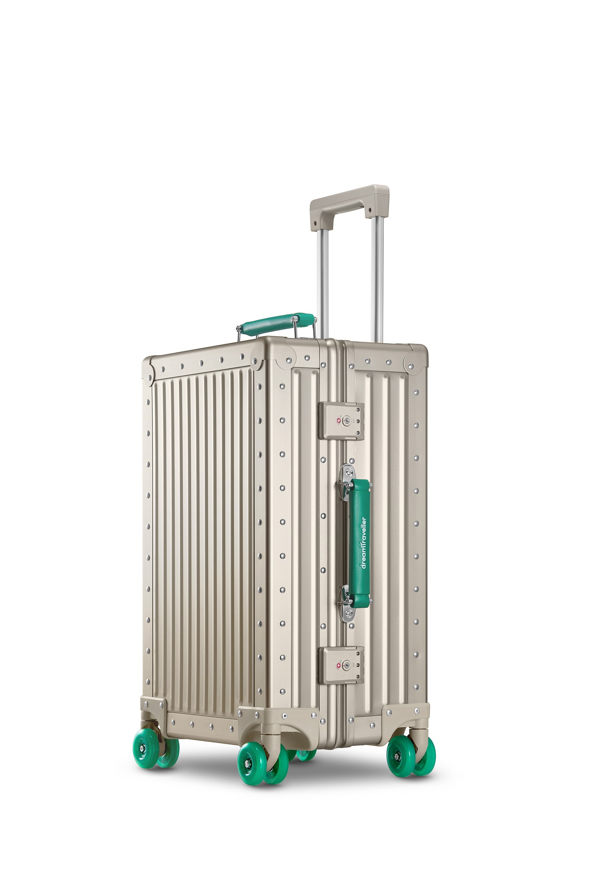 Nobl Travel Aluminum Bigger Carry On Suitcase 22 Inch with TSA Locks and Laptop Compartment