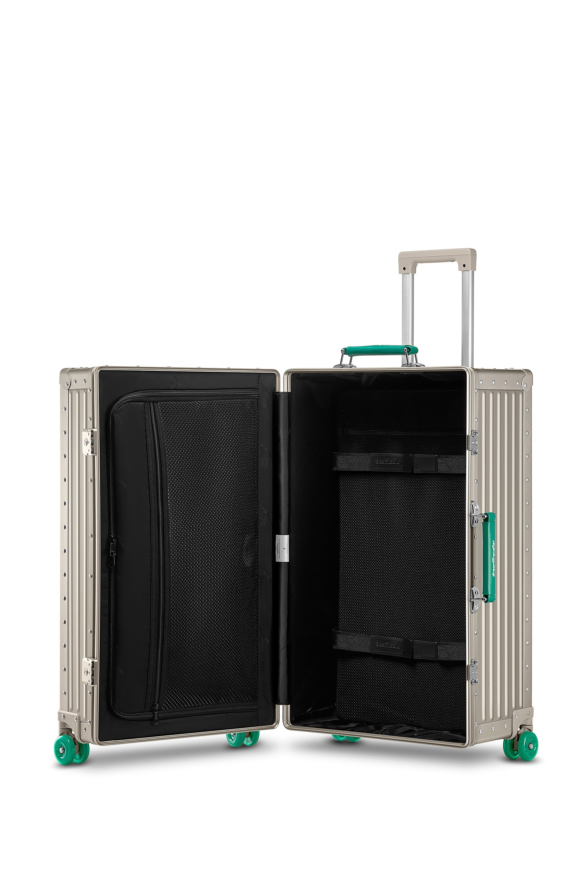 Nobl Travel Essential Aluminum Luggage Set 22 Inch Carry On and 28 Inch Checked Suitcase