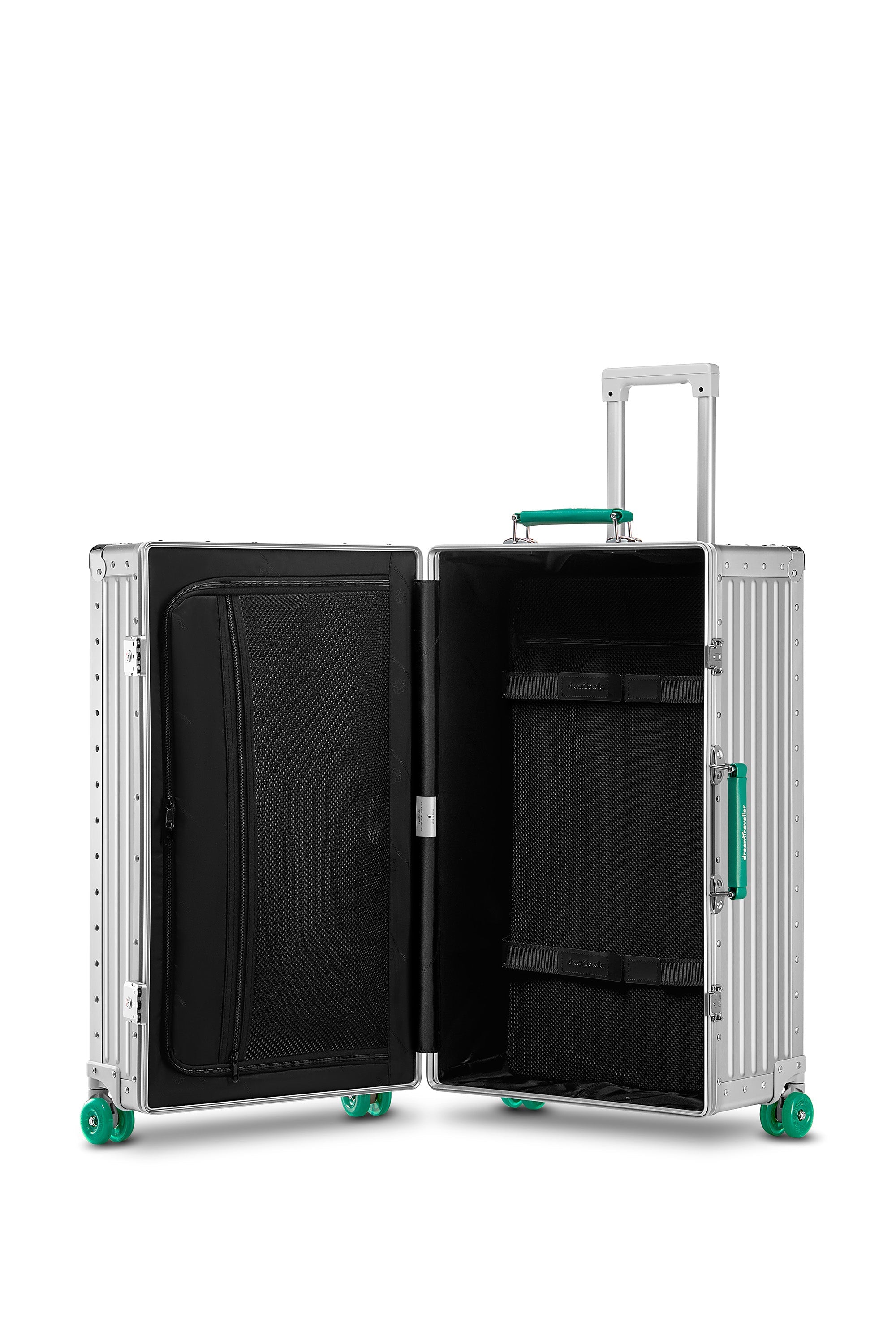 Nobl Travel Essential Aluminum Luggage Set 22 Inch Carry On and 28 Inch Checked Suitcase