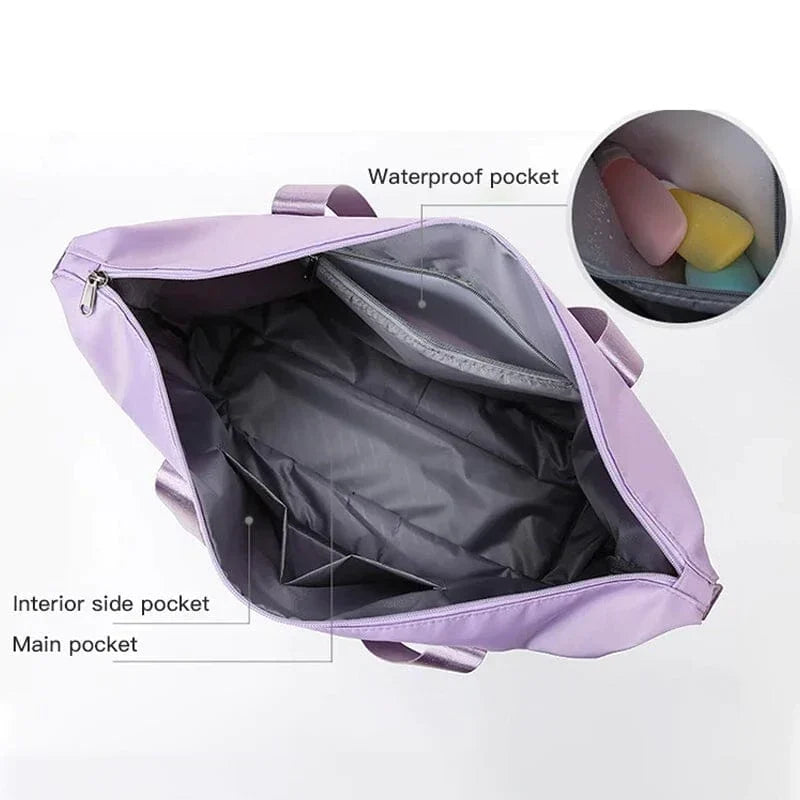 Nobl Travel Double Layer Travel Duffel Bag – Waterproof Wet & Dry Separation Gym and Weekend Bag