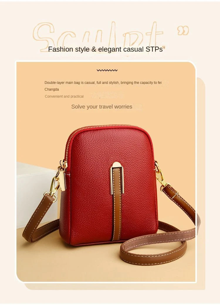 Nobl Travel Patterned Leather Crossbody Bag – Stylish PU Leather Sling Bag for Women